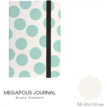 Блокнот "Megapolis Journal. Dots", A6, 100 листов, клетка, мятный - 5