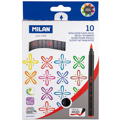  Фломастеры "Milan", 10 цветов, -50%