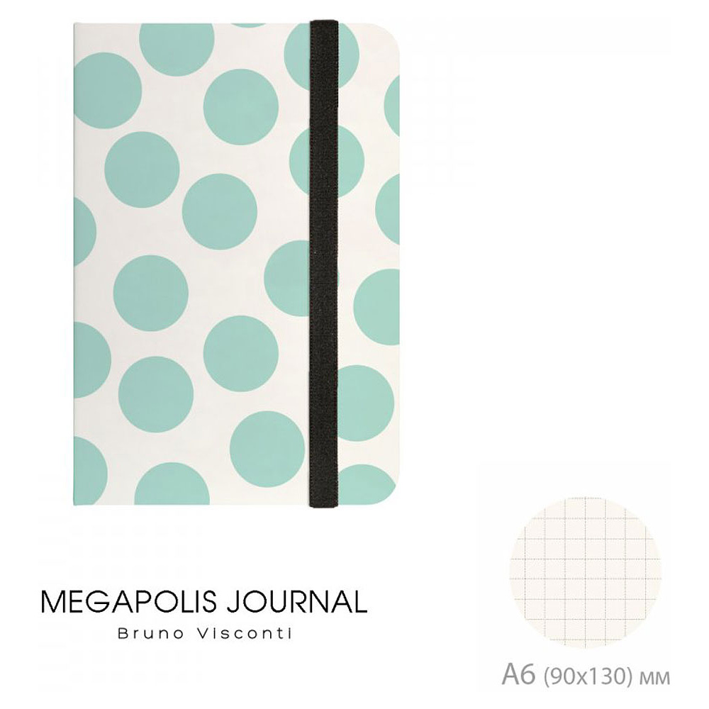 Блокнот "Megapolis Journal. Dots", A6, 100 листов, клетка, мятный - 5