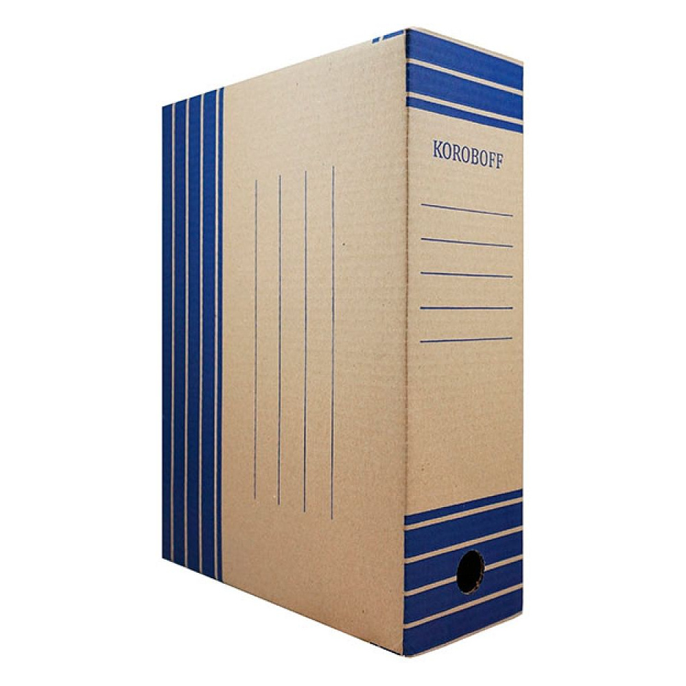 Коробка архивная "Koroboff", 80x322x240 мм, синий - 2