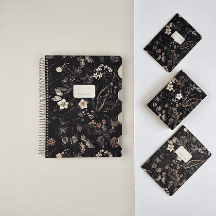 Книга записная "Flora. Лесные ягоды", В5, 120 листов, клетка, линейка, точка, черный - 10