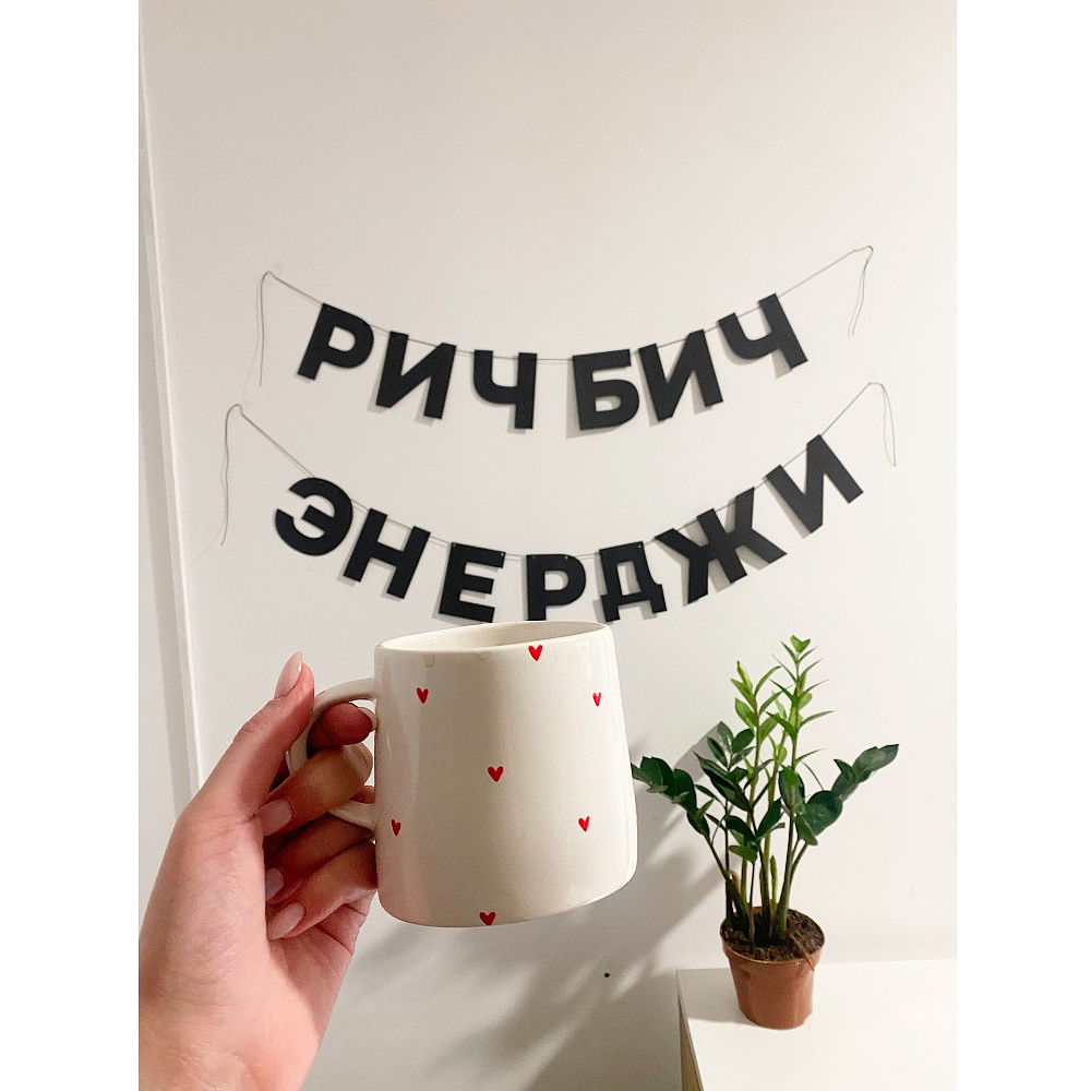 Гирлянда бумажная "Рич Бич Энерджи", черный