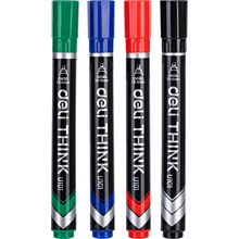 Набор маркеров перманентных "Think", 4 шт, ассорти