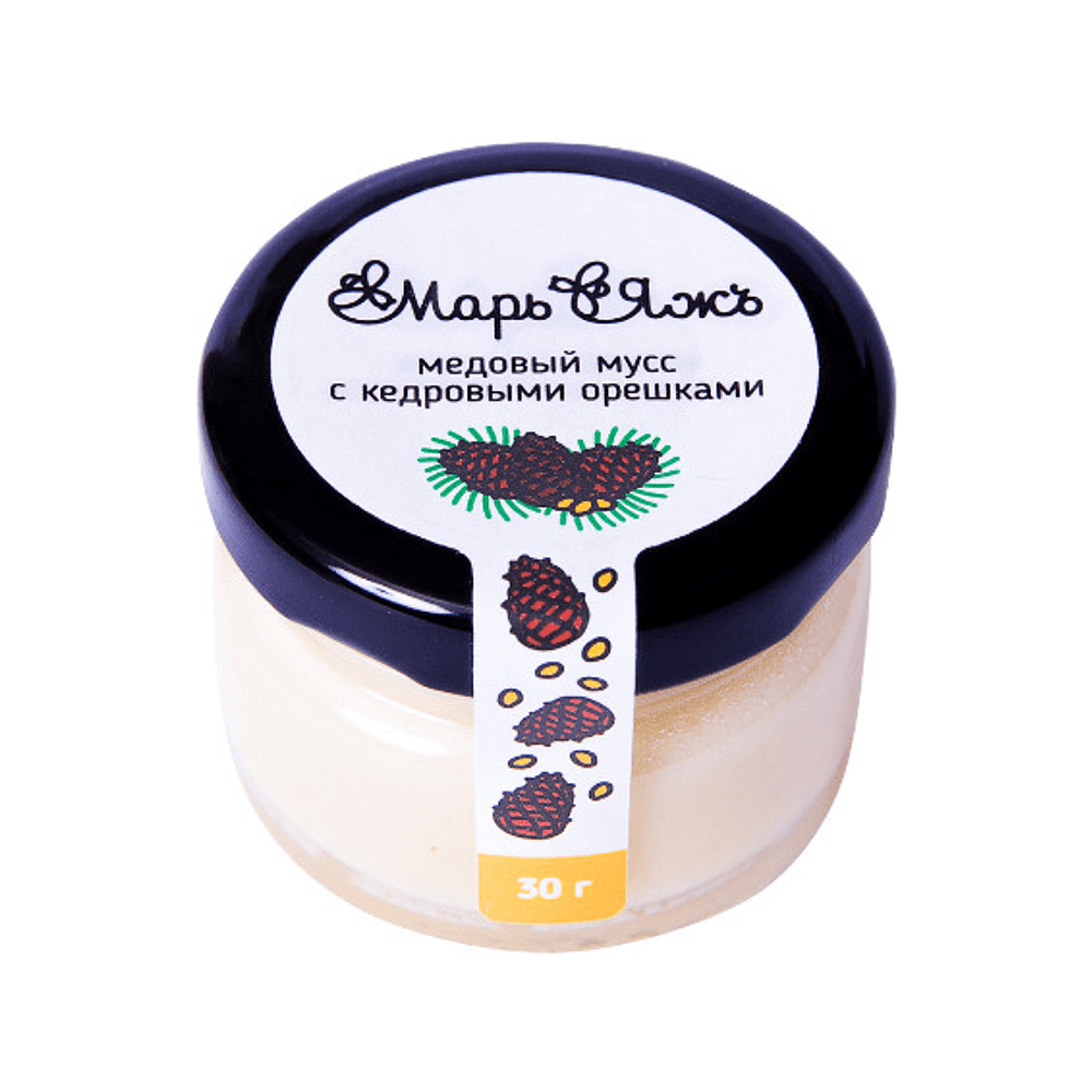 Медовый мусс "МарьЯжъ" с кедровыми орешками, 30 гр