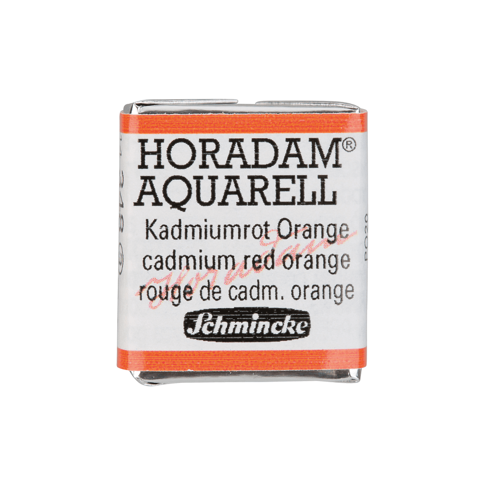 Краски акварельные "Schmincke Horadam", 348 кадмий оранжево-красный, полукювета