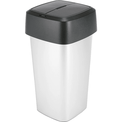 Контейнер пластиковый для мусора VILEDA "Ирис", 60л, металлический, черный, -50% - 2