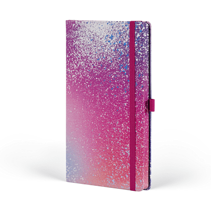 Блокнот "Color Spray creativity", А5, 96 листов, линейка, на резинке, розовый