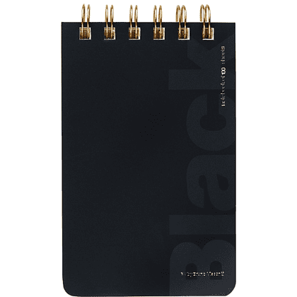 Блокнот "Black", В6, 100 листов, линейка, спираль сверху, черный - 2