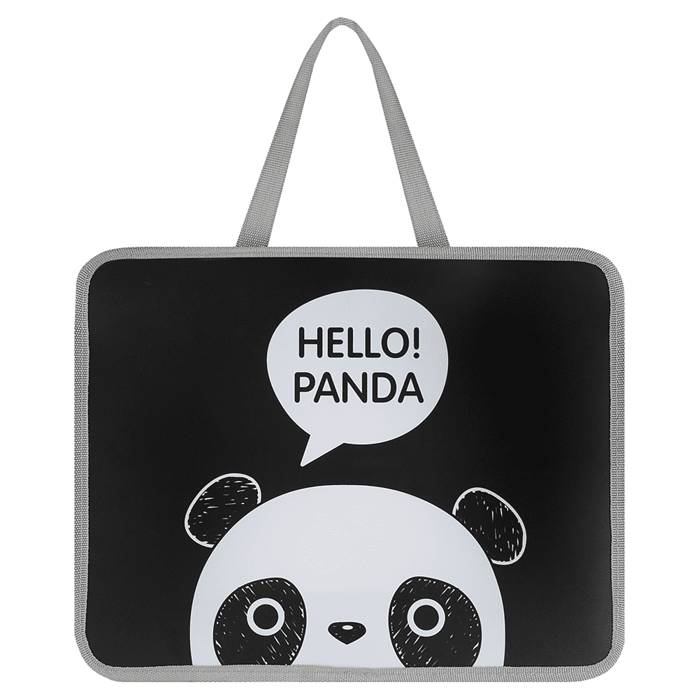 Папка для тетрадей "Panda", 26х33 см, серый, черный