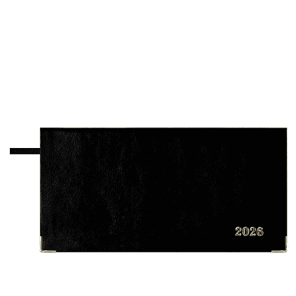 Еженедельник датированный "Сафир", 170х88 мм, 128 страниц, черный, 2026