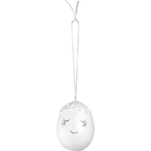 Фигурка подвесная "Яйцо Pesaro", 7.9 см, керамика, белый