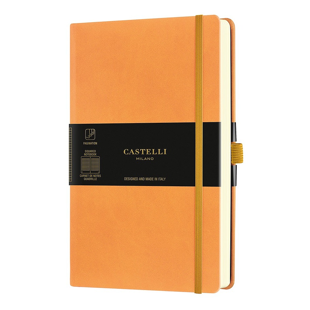 Блокнот Castelli Milano "Aqua Clemen", А5, 120 листов, клетка, оранжевый