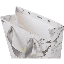 Пакет бумажный подарочный "Carra. White", 26x32,4x13 см, белый