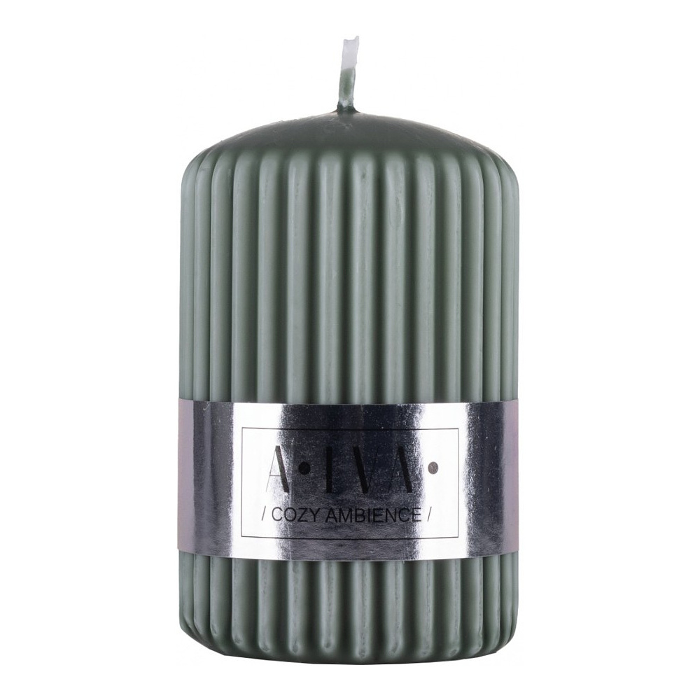 Свеча декоративная "Цилиндр Donau Home Alva", 60х60х90 мм, зеленый