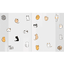 Обложка для тетрадей "CATS", А5, 21х35 см., 10 штук, 110 мкм., прозрачный