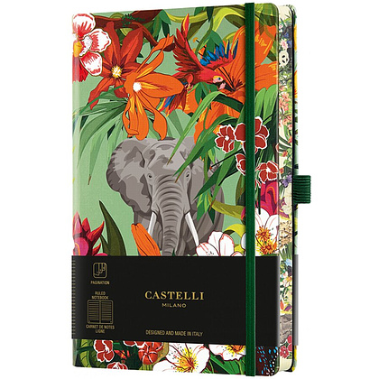 Блокнот Castelli Milano "Eden Elephant", A5, 96 листов, линейка, разноцветный
