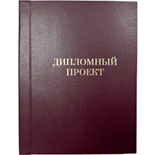 Папка для диплома "Дипломный проект", А4, 3 отверстия со шнурком, ассорти