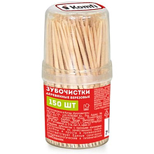 Зубочистки в круглой банке, 150 шт/упак