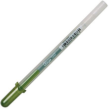 Ручка гелевая "Gelly Roll Glaze", 0.6 мм, прозрачный, стерж. темно-зеленый