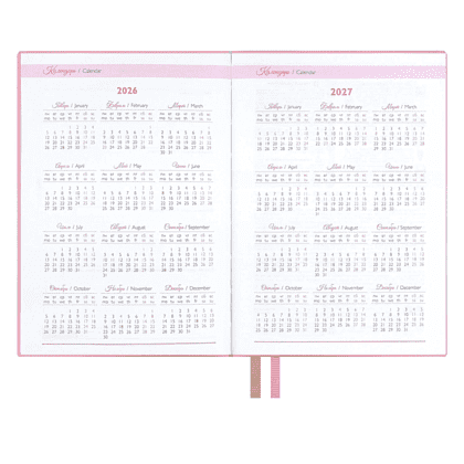 Ежедневник датированный "Розовые маки", А6, 353 страницы, розовый, 2026 - 6