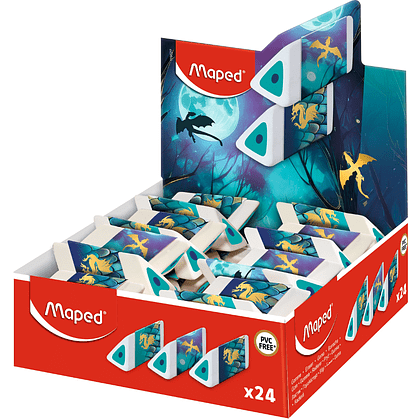 Ластик "Dragon", белый, зеленый 