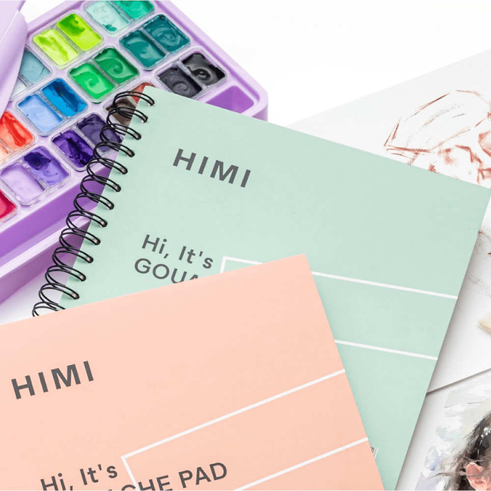 Скетчбук "Himi", 21.6x21.6 см, 160 г/м2, 50листов, зелёный - 6