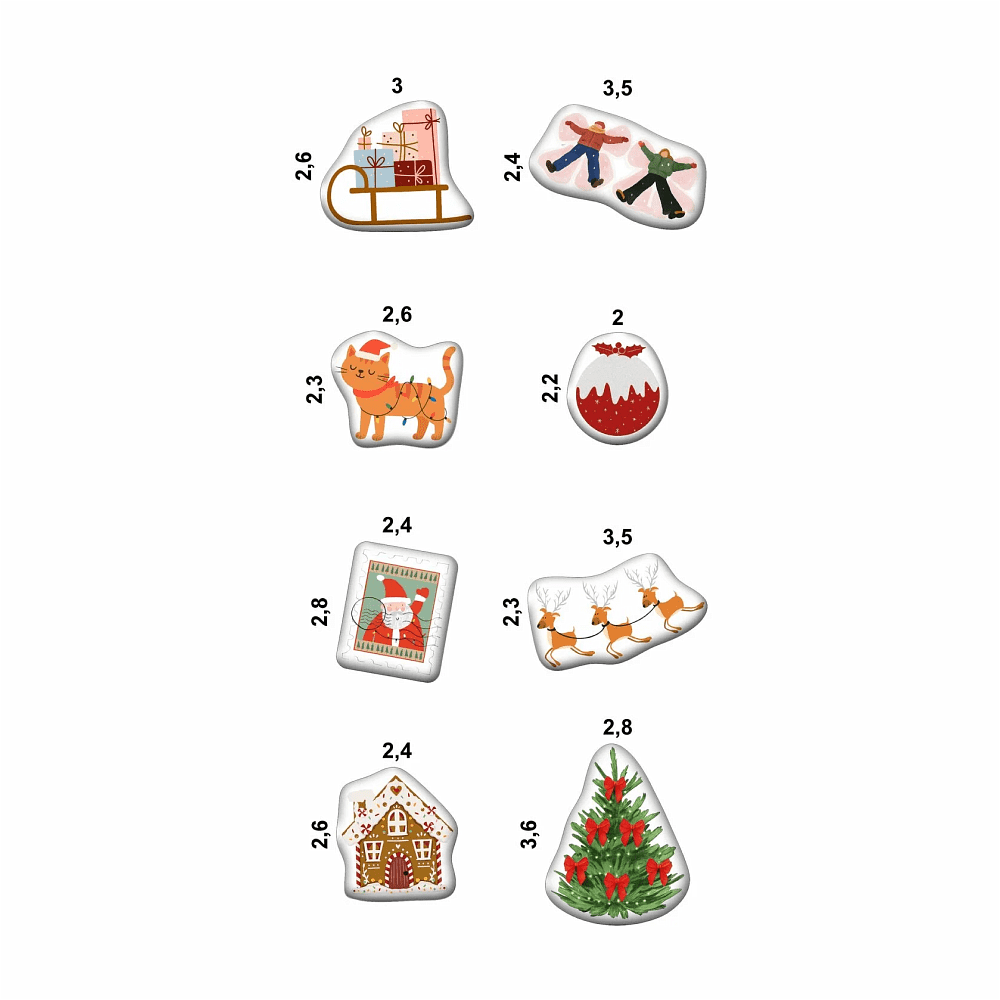 Набор наклеек объемных "Новогодние #4", А6, 1 лист, 8 шт. - 2