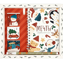 Набор подарочный "Акварель" (блокнот, магнитные закладки 3 шт, ручка)