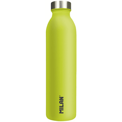 Бутылка для воды Milan "Acid" 590 мл, металл, силикон, лимонный