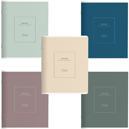 Тетрадь "Notes", A5, 18 листов, линейка, скоба сбоку, ассорти