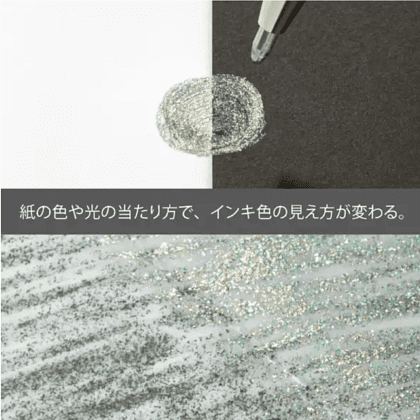 Ручка гелевая "Dual Metallic", 1.0 мм, золотой+металлик, красный+золотой - 2