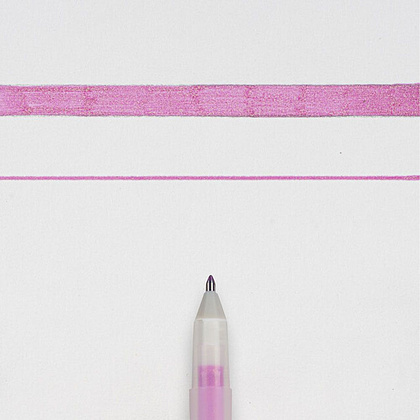 Ручка гелевая "Gelly Roll Stardust", 0.5 мм, прозрачный, стерж. светло-розовый - 2