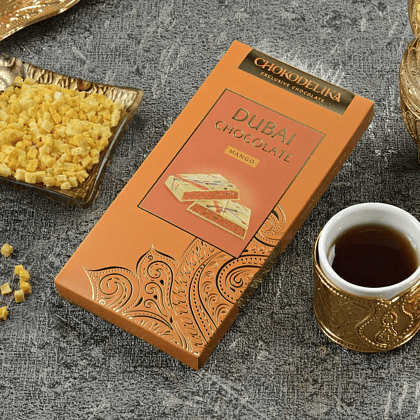 Шоколад белый "Dubai Mango", 180 г, с начинкой манго - 4