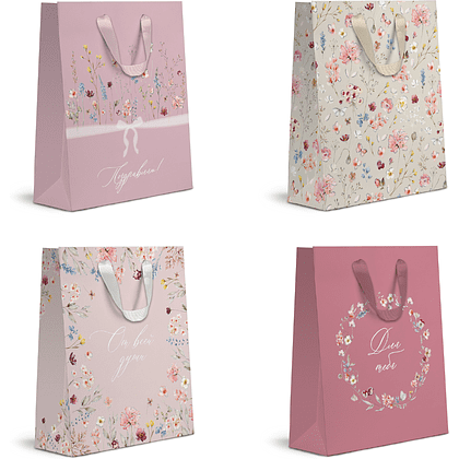 Пакет бумажный подарочный "Italy Garden LVT", 25.5х31.5х11 см, ассорти