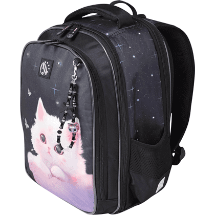 Рюкзак школьный "COMFORT Light Dream cat", черный - 4