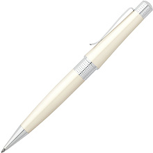 Ручка шариковая автоматическая "Cross Beverley", 0.7 мм, белый, серебристый, стерж. черный