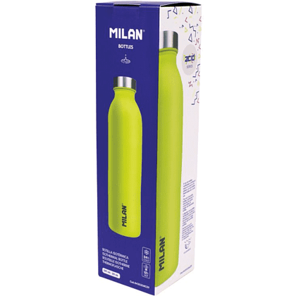 Бутылка для воды Milan "Acid" 590 мл, металл, силикон, лимонный - 3