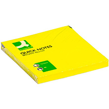 Бумага для заметок "Q-Connect", 76x76 мм, 75 листов, желтый неон