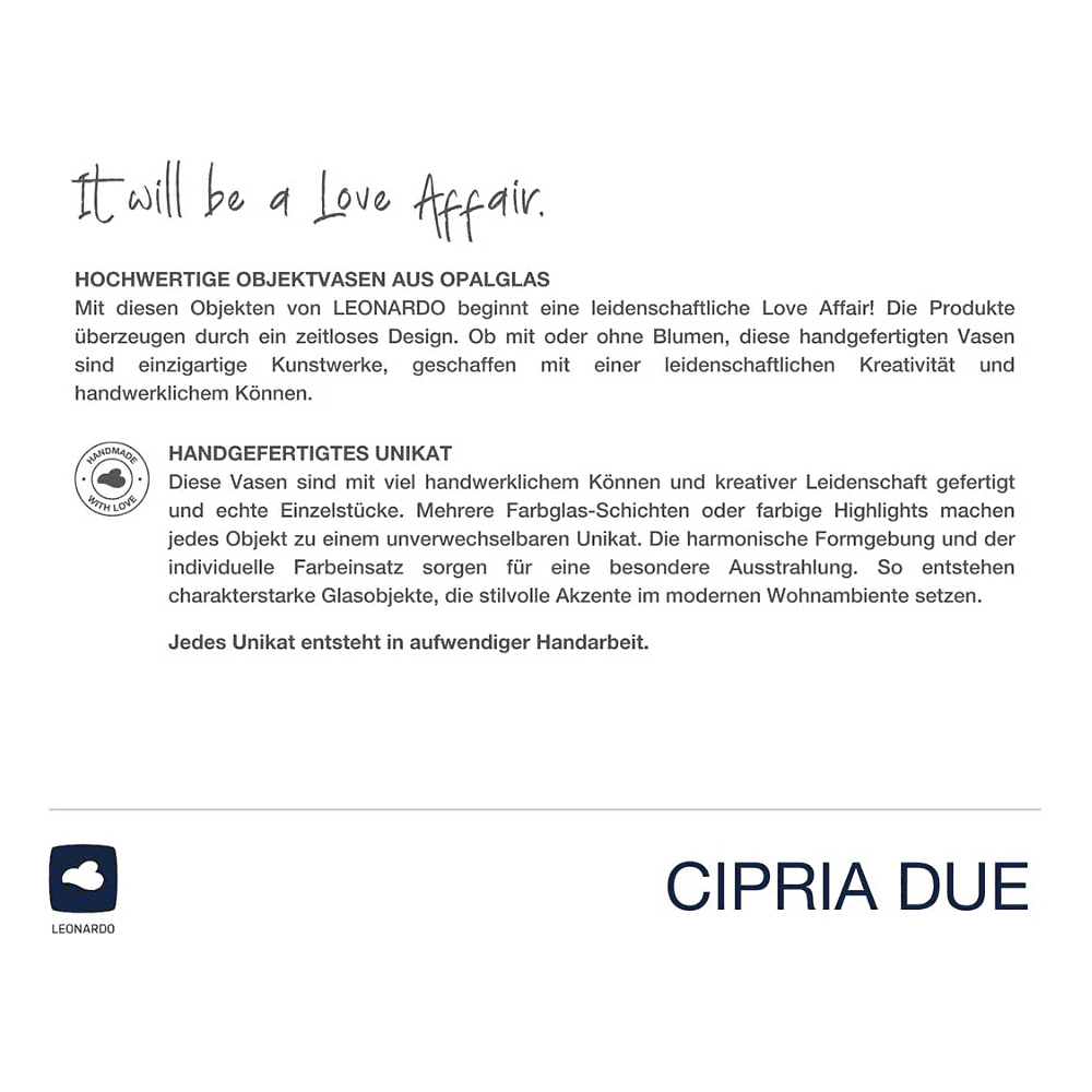 Ваза стеклянная "Cipria", 11 см, оранжевый, кремовый - 7