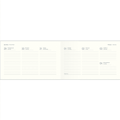 Еженедельник датированный "Grace" на 2026 год, А6, 128 страниц, на резинке, черный - 2