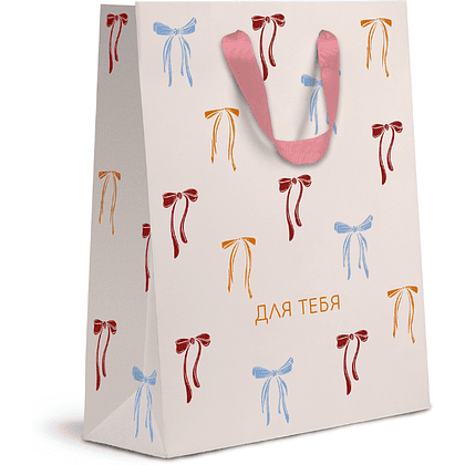 Пакет бумажный подарочный "Cherry Lady",18х22.7х10 см, ассорти - 3