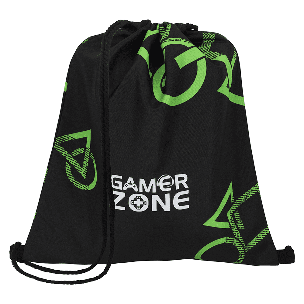Мешок для обуви "Gamer zone", черный, зеленый - 2