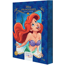 Раскраска по номерам на французском языке "Coloriages mystères Disney Collector - Princesses"