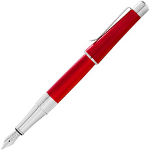 Ручка перьевая "Cross Beverly Translucent Red Lacquer", M, красный, серебристый, патрон черный