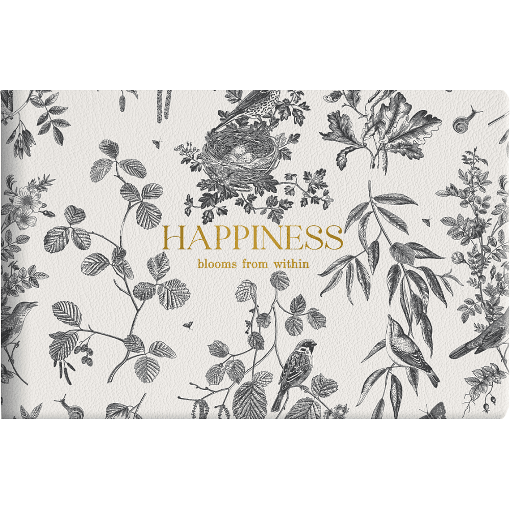 Еженедельник датированный "Happiness" на 2026 год, А6, 128 страниц, белый, черный 