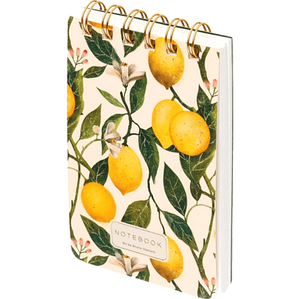 Блокнот "Flora. Paradise. Lemons", В6, 100 листов, линейка, белый, желтый