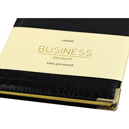 Книга записная "Grand croco", А5, 80 листов, клетка, черный - 2