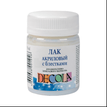 Лак акриловый "Decola" с блестками, 50 мл