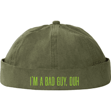 Шапка «I’m a bad guy», унисекс, хаки
