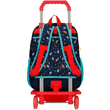 Рюкзак "Outer space" на колесиках, телескопическая ручка, разноцветный
